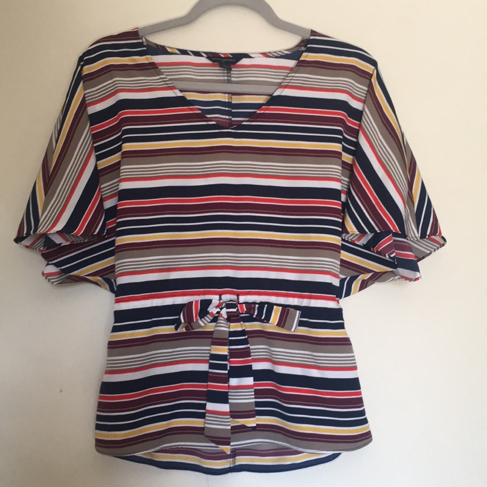 SALE Banana Republic striped wing blouse